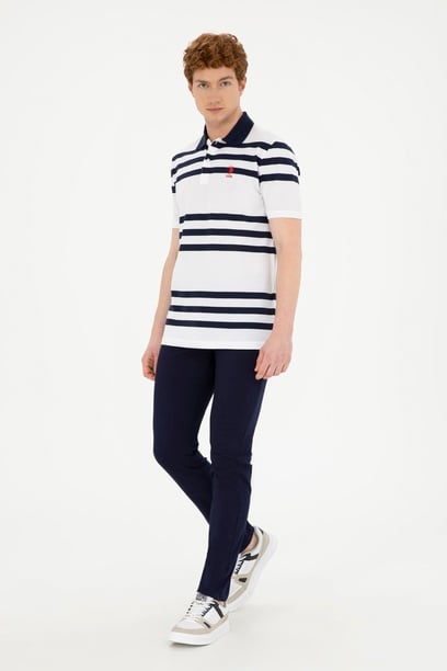 Erkek Slim Fit Lacivert Kanvas Pantolon