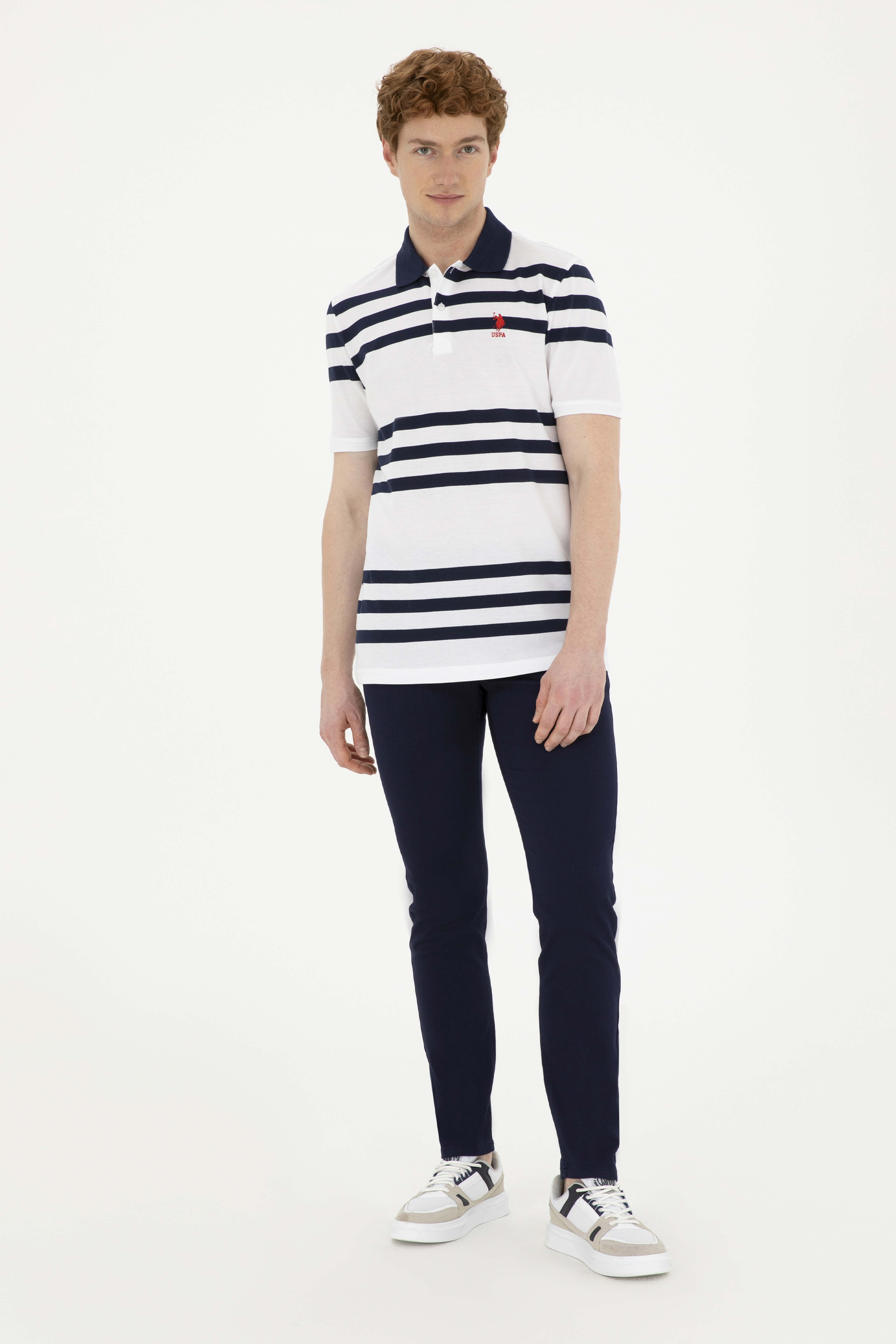 Erkek Slim Fit Lacivert Kanvas Pantolon