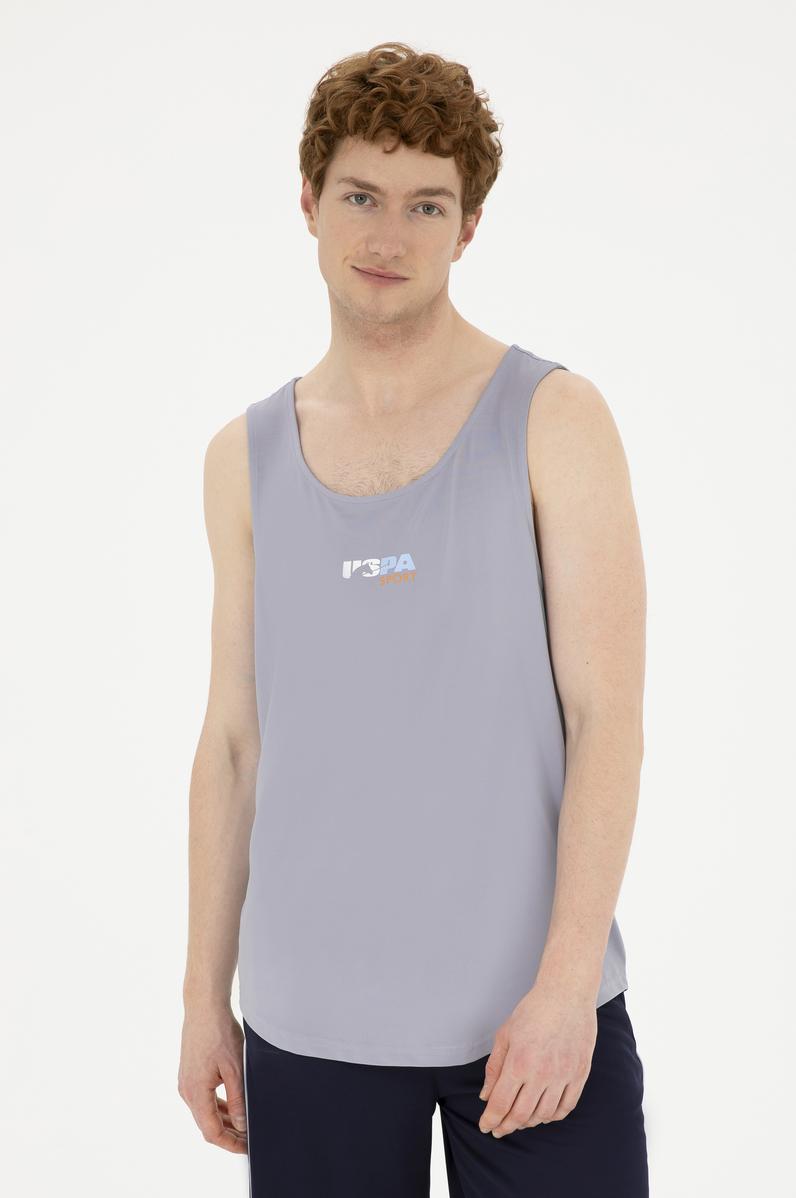 Erkek Regular Fit Bisiklet Yaka Gri Tişört