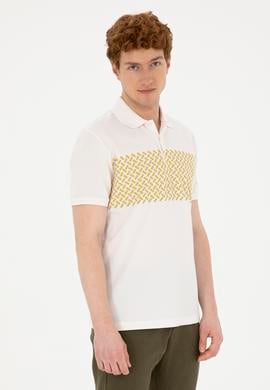 Erkek Regular Fit Polo Yaka Ekru Tişört - 50281956021