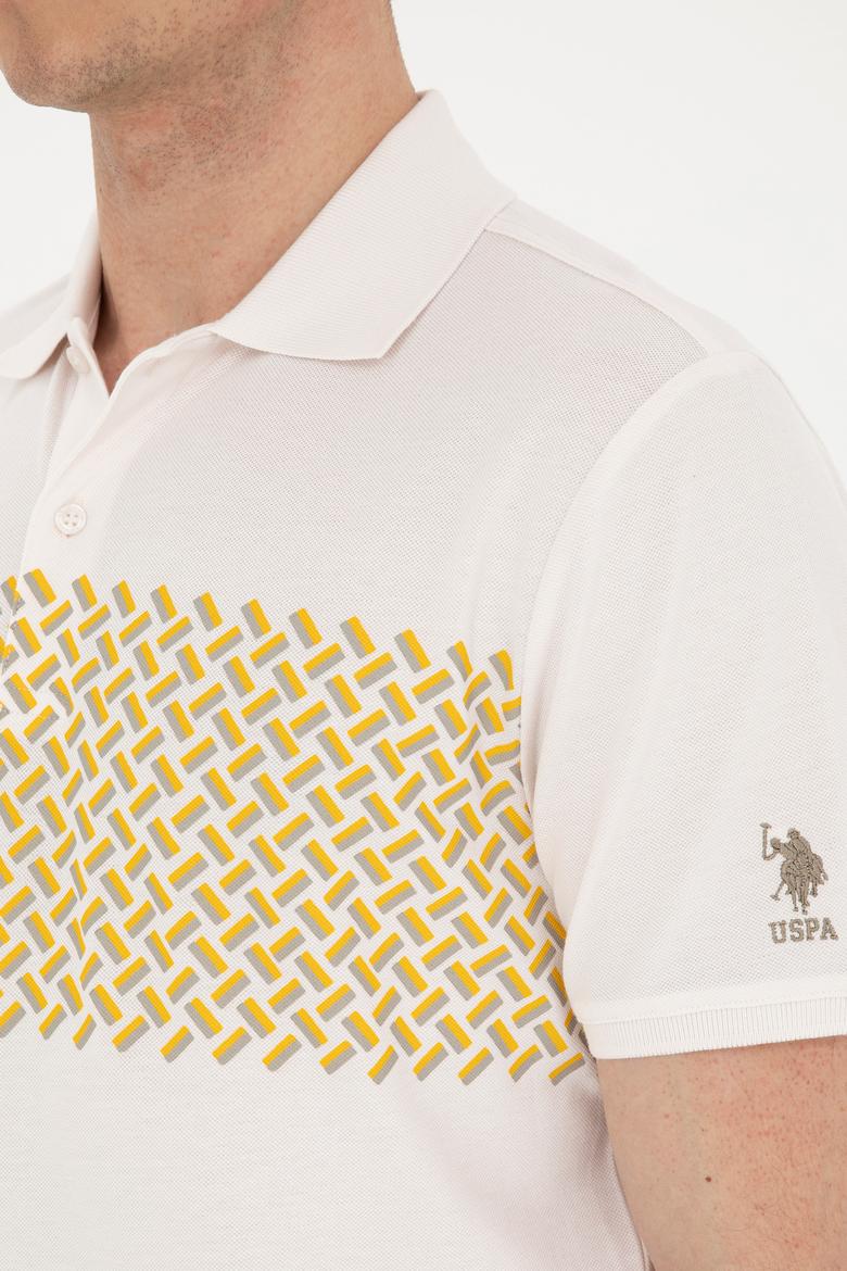 Erkek Regular Fit Polo Yaka Ekru Tişört - 50281956021