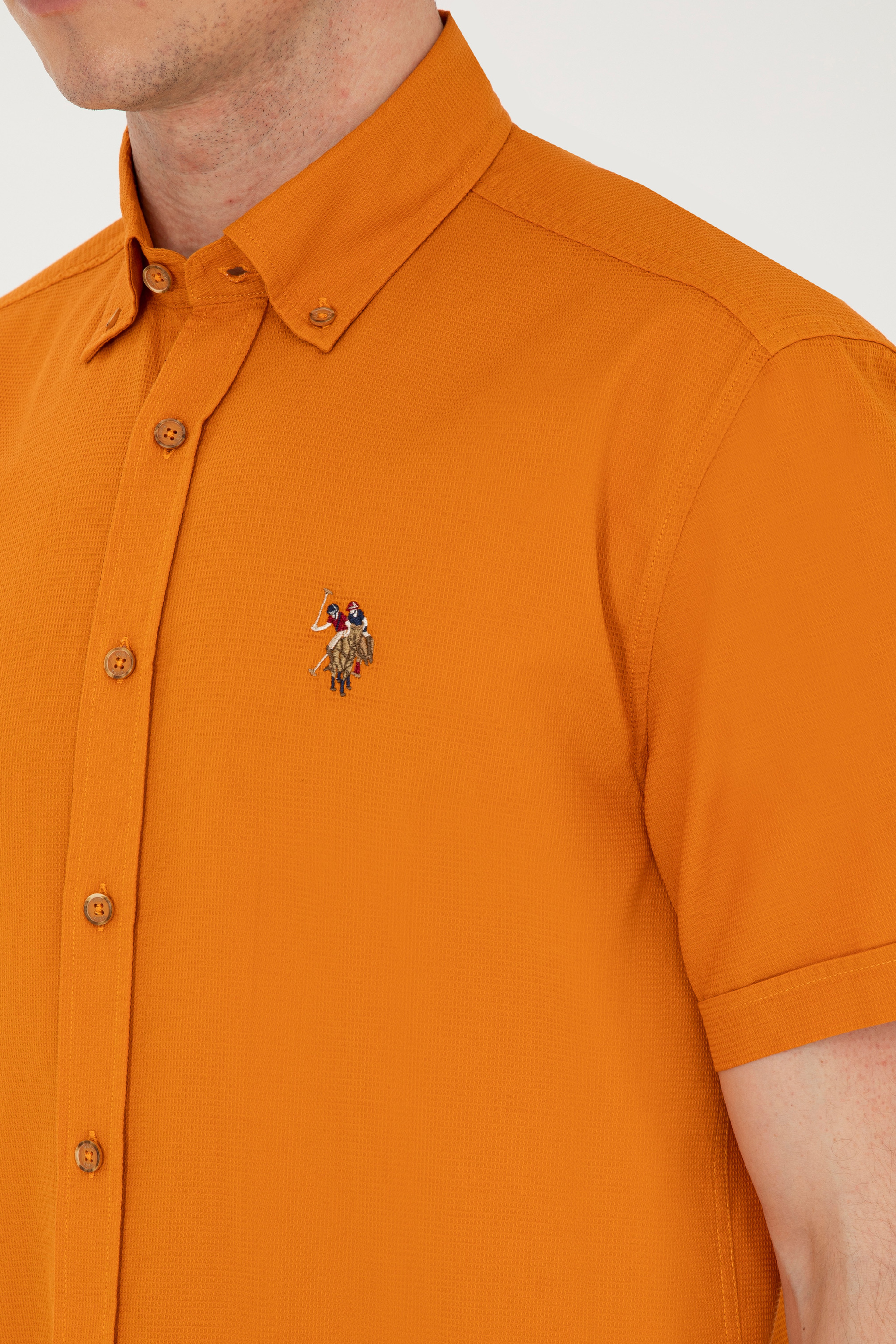 Erkek Kiremit Kısa Kollu Gömlek - Image 7