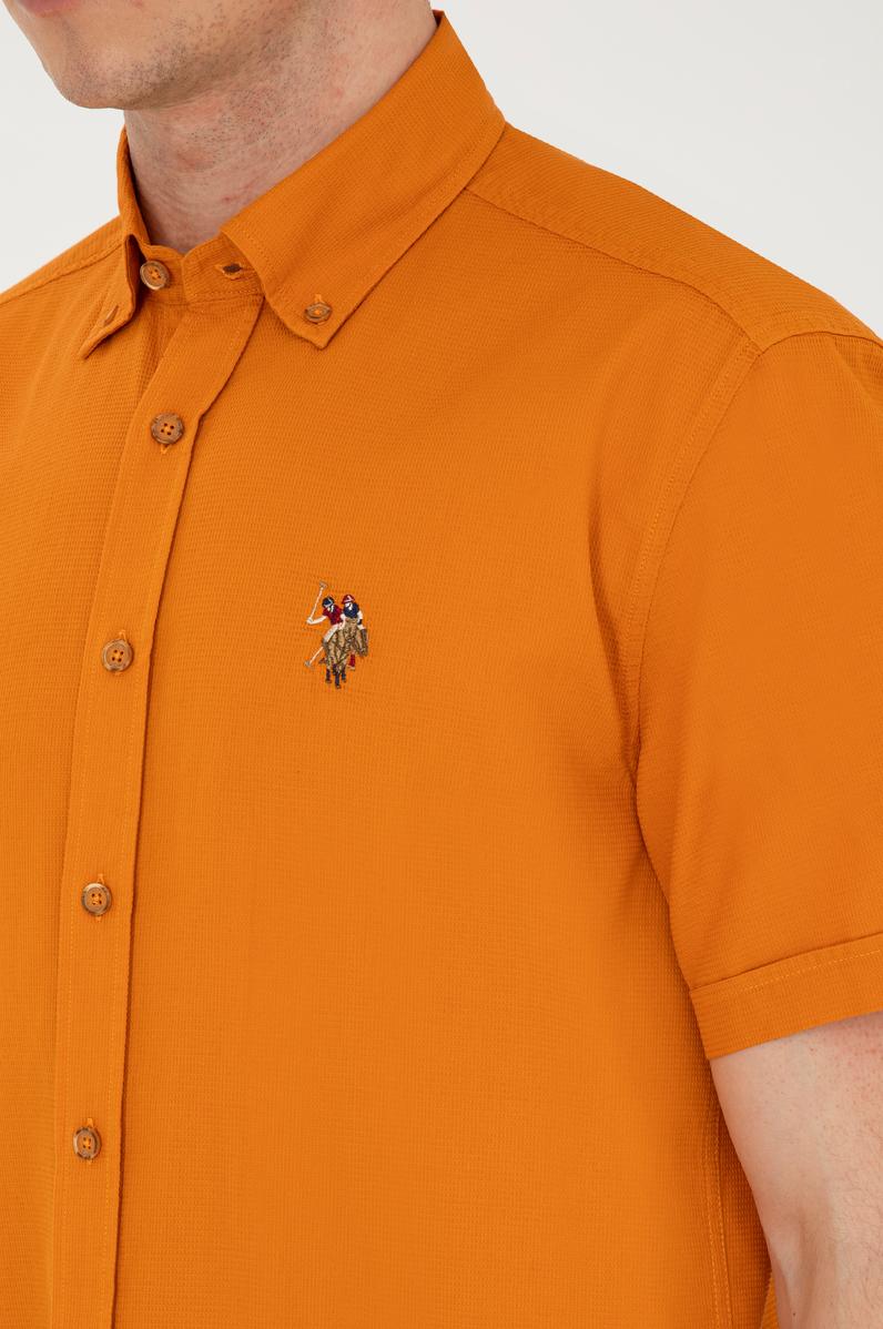 Erkek Kiremit Kısa Kollu Gömlek