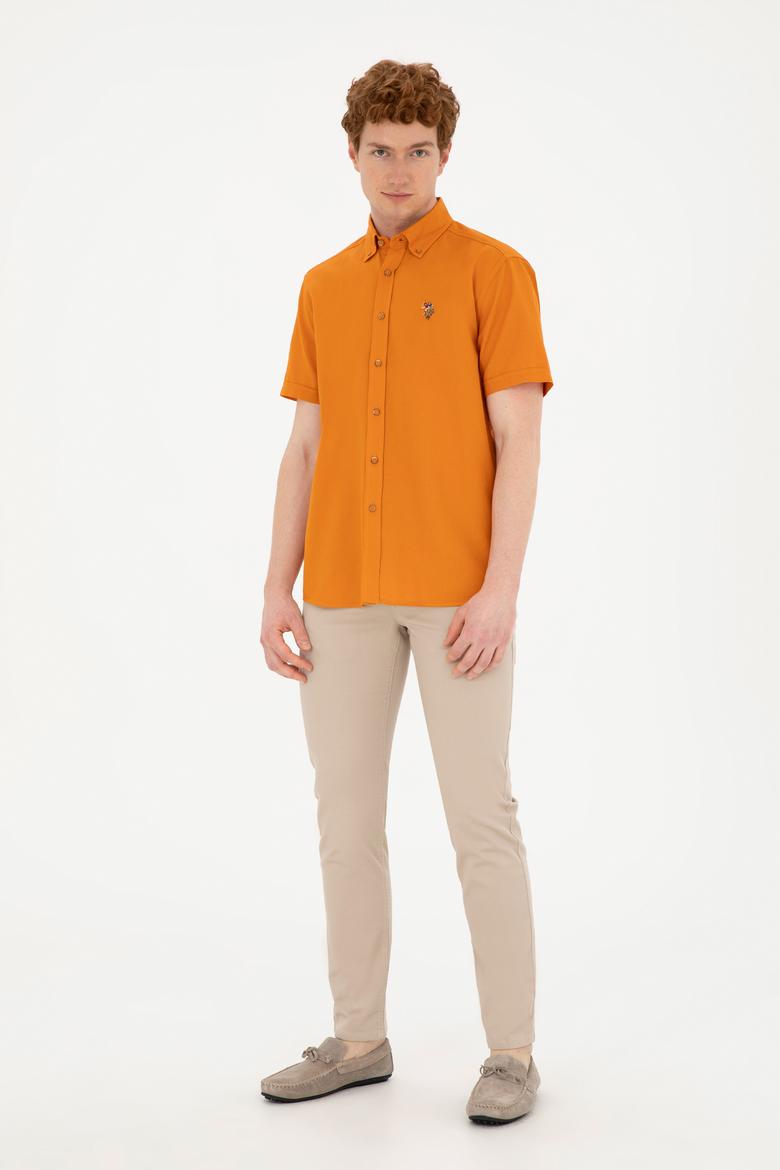Erkek Kiremit Kısa Kollu Gömlek - 50283819015