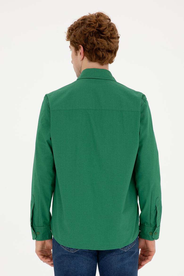 Erkek Yeşil Uzun Kollu Gömlek - 50283816016