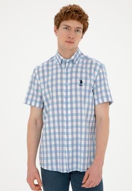 Erkek Saks Kısa Kollu Gömlek - 50282804013