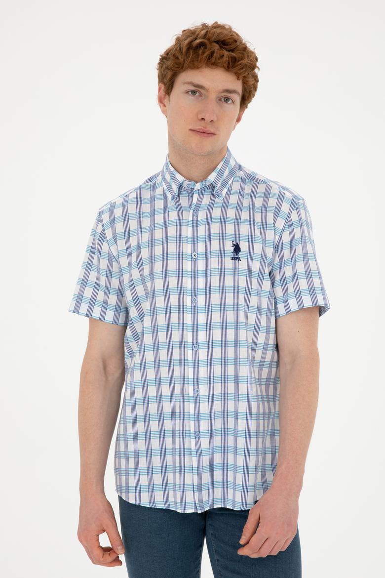 Erkek Saks Kısa Kollu Gömlek - 50282804013