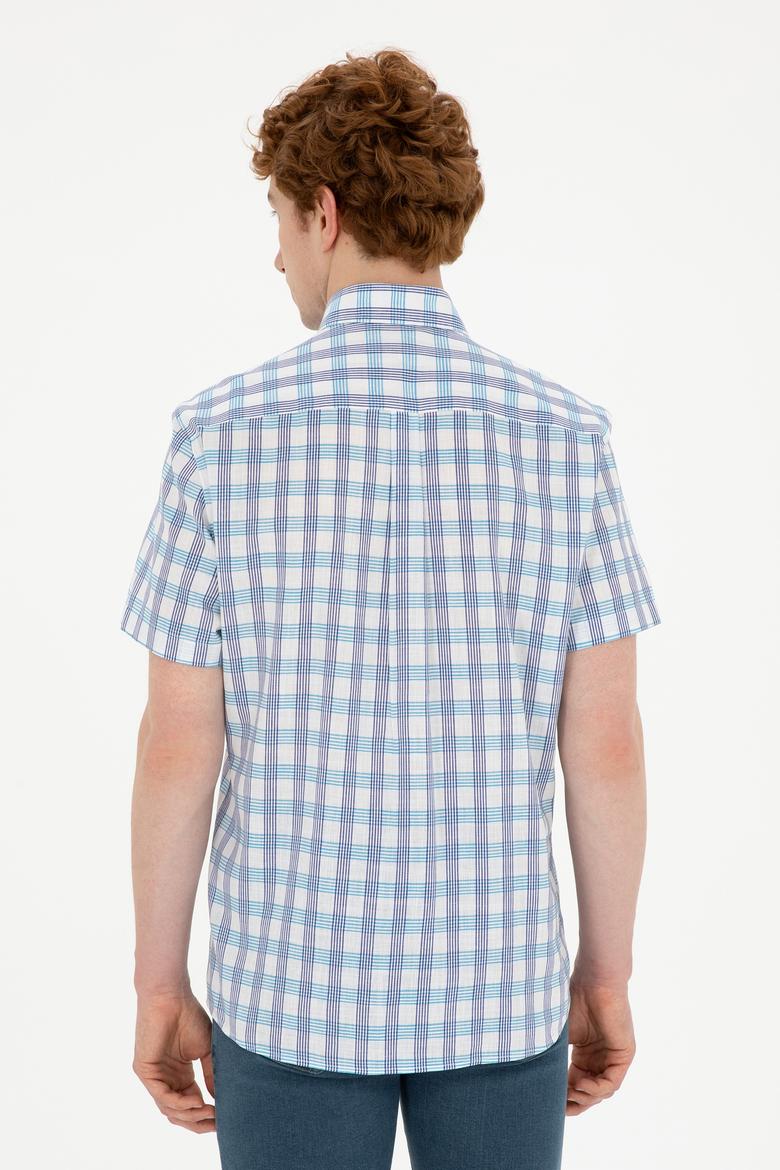 Erkek Saks Kısa Kollu Gömlek - 50282804013