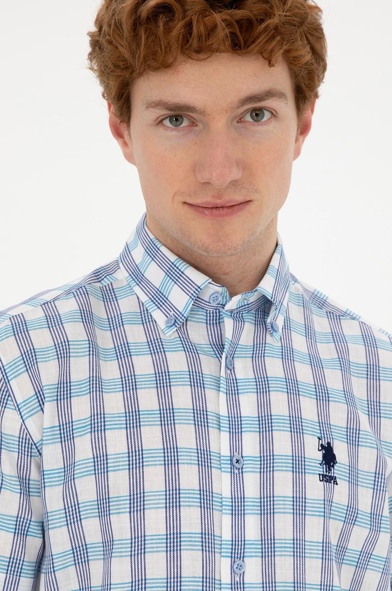 Erkek Saks Kısa Kollu Gömlek