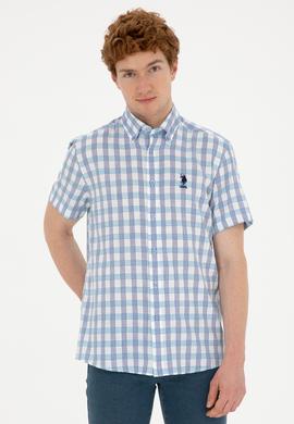 Erkek Saks Kısa Kollu Gömlek - 50282804013