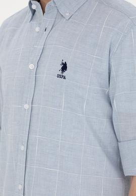 Erkek Saks Uzun Kollu Gömlek - 50282886006