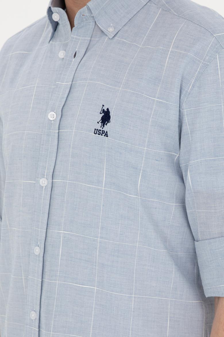 Erkek Saks Uzun Kollu Gömlek - 50282886006