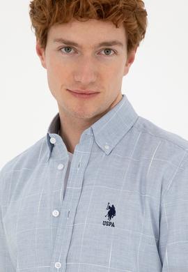 Erkek Saks Uzun Kollu Gömlek - 50282886006