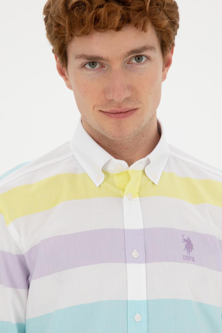 Erkek Lila Uzun Kollu Gömlek - 50282891023