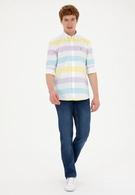 Erkek Lila Uzun Kollu Gömlek - 50282891023