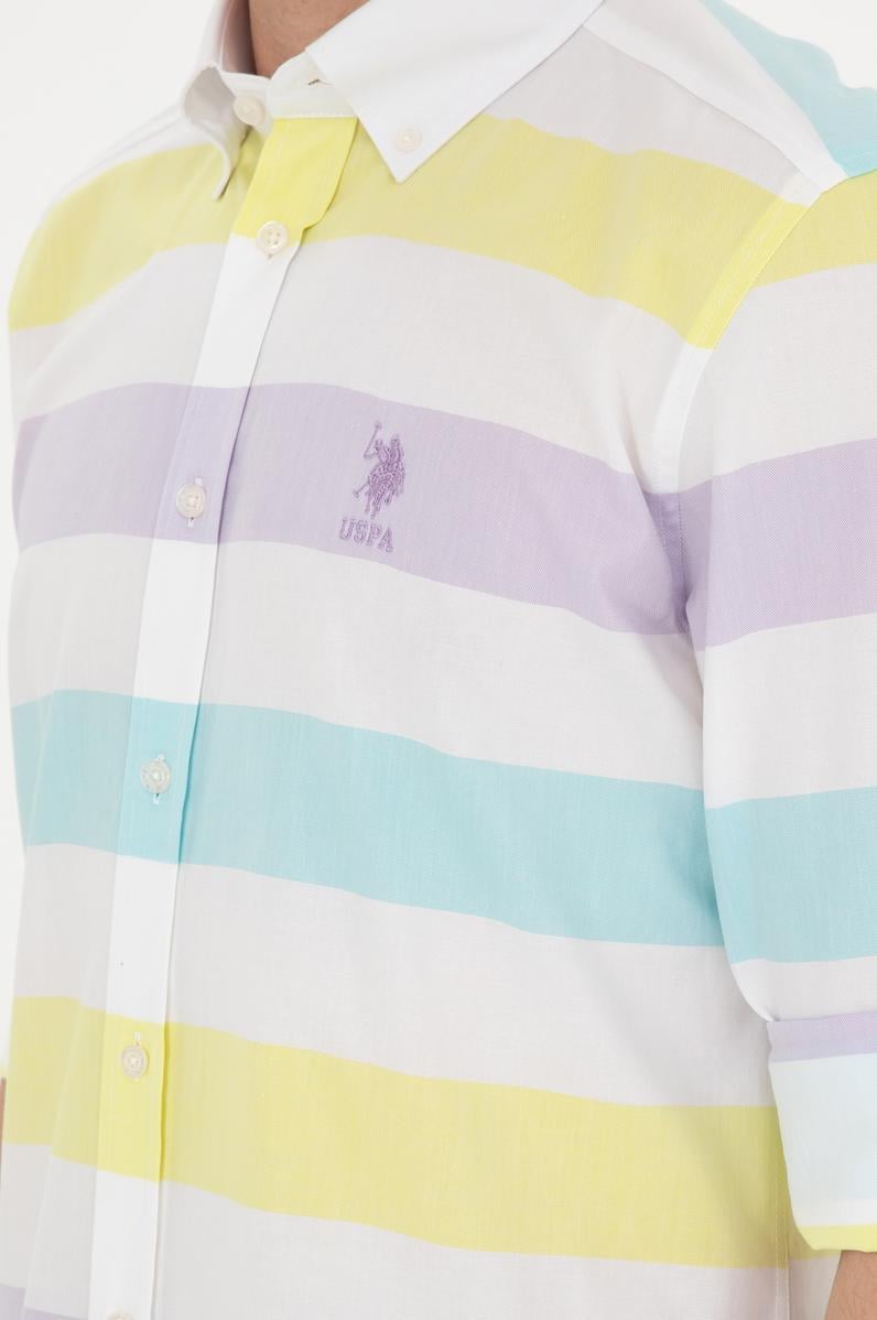 Erkek Lila Uzun Kollu Gömlek