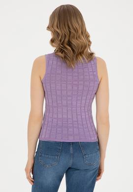 Kadın Lila Bisiklet Yaka Kazak - 50288625014