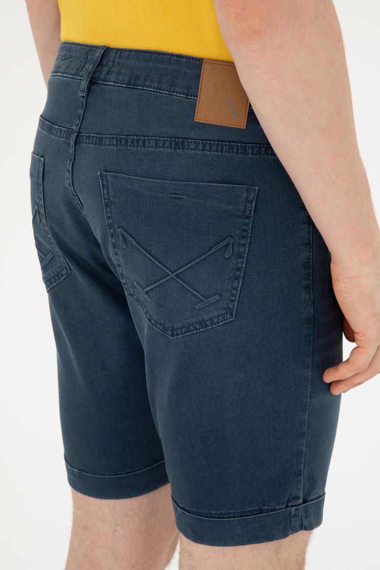 Erkek Lacivert Jean Şort - 50288958008