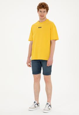 Erkek Lacivert Jean Şort - 50288958008