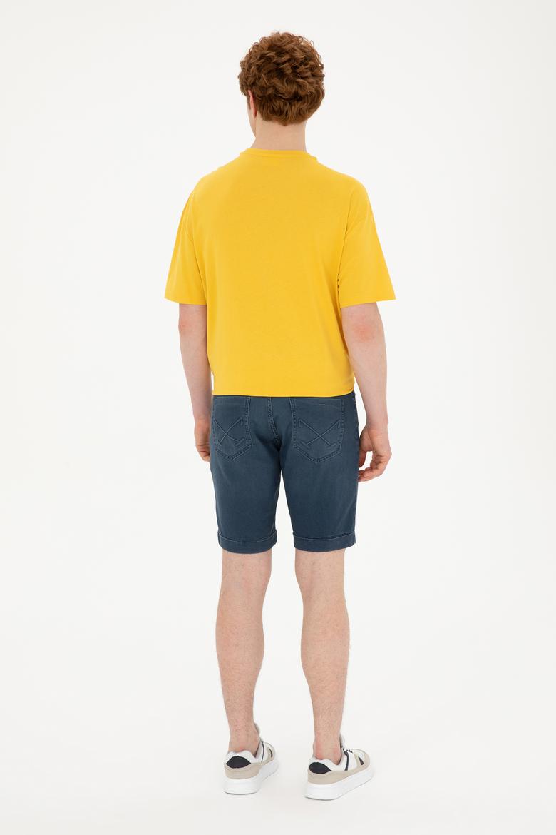 Erkek Lacivert Jean Şort - 50288958008