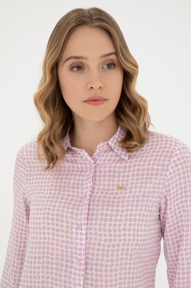 Kadın Manolya Uzun Kollu Gömlek