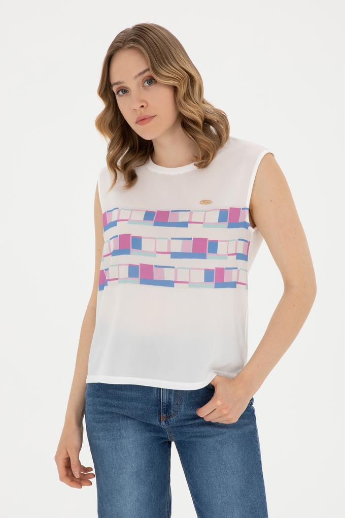 Kadın Koyu Mavi Bisiklet Yaka Tişört