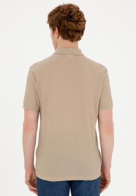 Erkek Regular Fit Polo Yaka Açık Haki Tişört - 50282504017