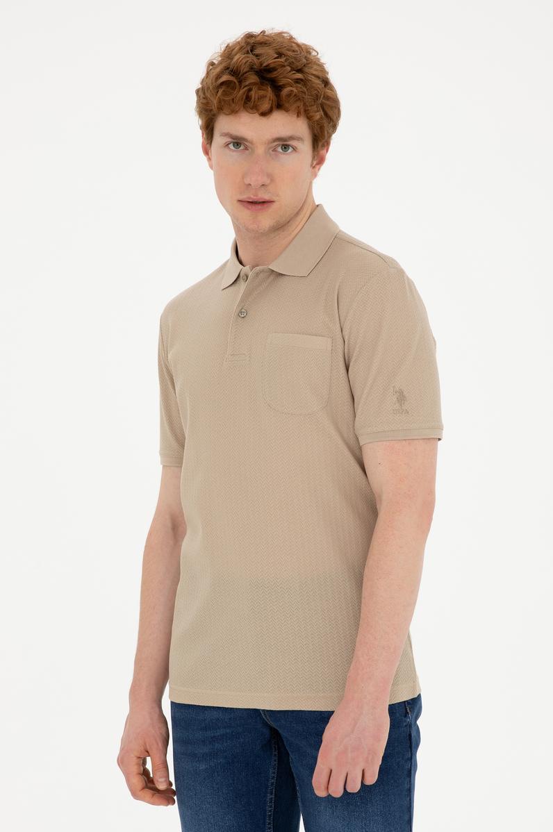 Erkek Regular Fit Polo Yaka Açık Haki Tişört