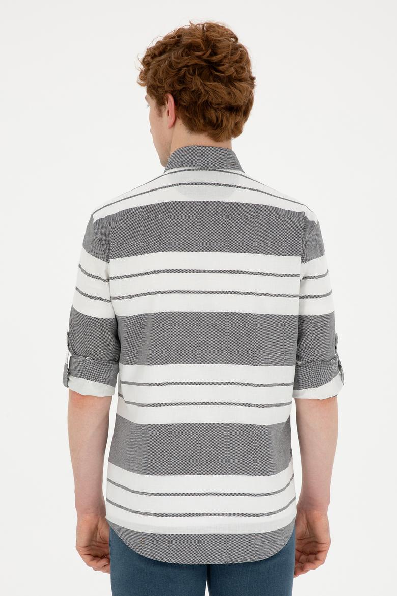 Erkek Lacivert Uzun Kollu Gömlek - 50283760004