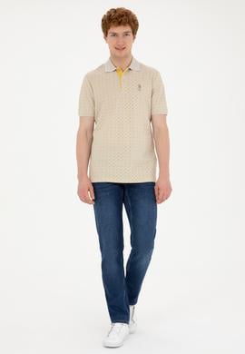 Erkek Regular Fit Polo Yaka Taş Tişört - 50287107019