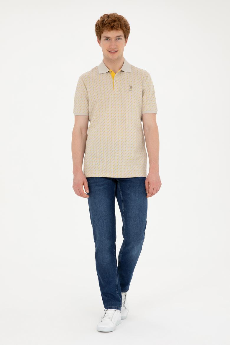 Erkek Regular Fit Polo Yaka Taş Tişört - 50287107019