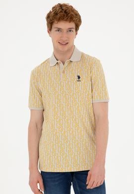 Erkek Regular Fit Polo Yaka Safran Tişört - 50288480018