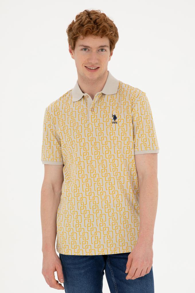 Erkek Regular Fit Polo Yaka Safran Tişört