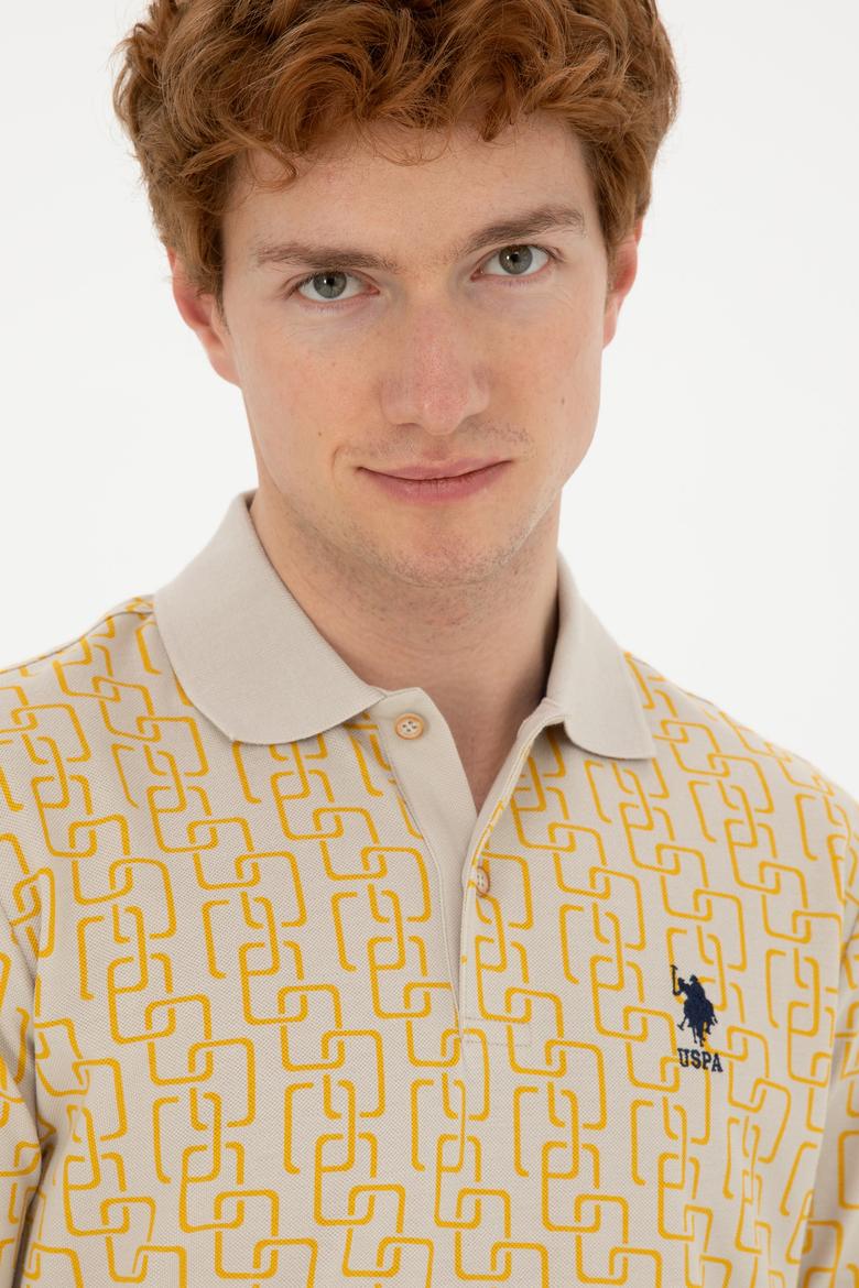 Erkek Regular Fit Polo Yaka Safran Tişört - 50288480018