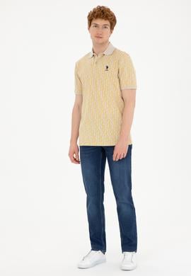 Erkek Regular Fit Polo Yaka Safran Tişört - 50288480018