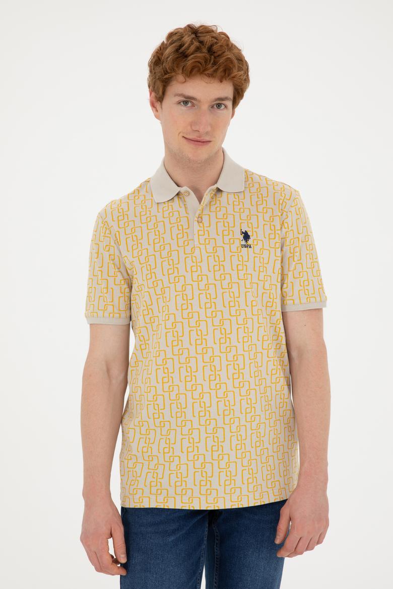 Erkek Regular Fit Polo Yaka Safran Tişört - 50288480018