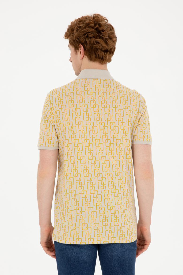 Erkek Regular Fit Polo Yaka Safran Tişört - 50288480018