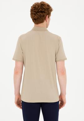 Erkek Regular Fit Polo Yaka Açık Haki Tişört - 50288318078