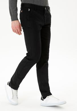 Erkek Slim Fit Siyah Kanvas Pantolon - 50256578031