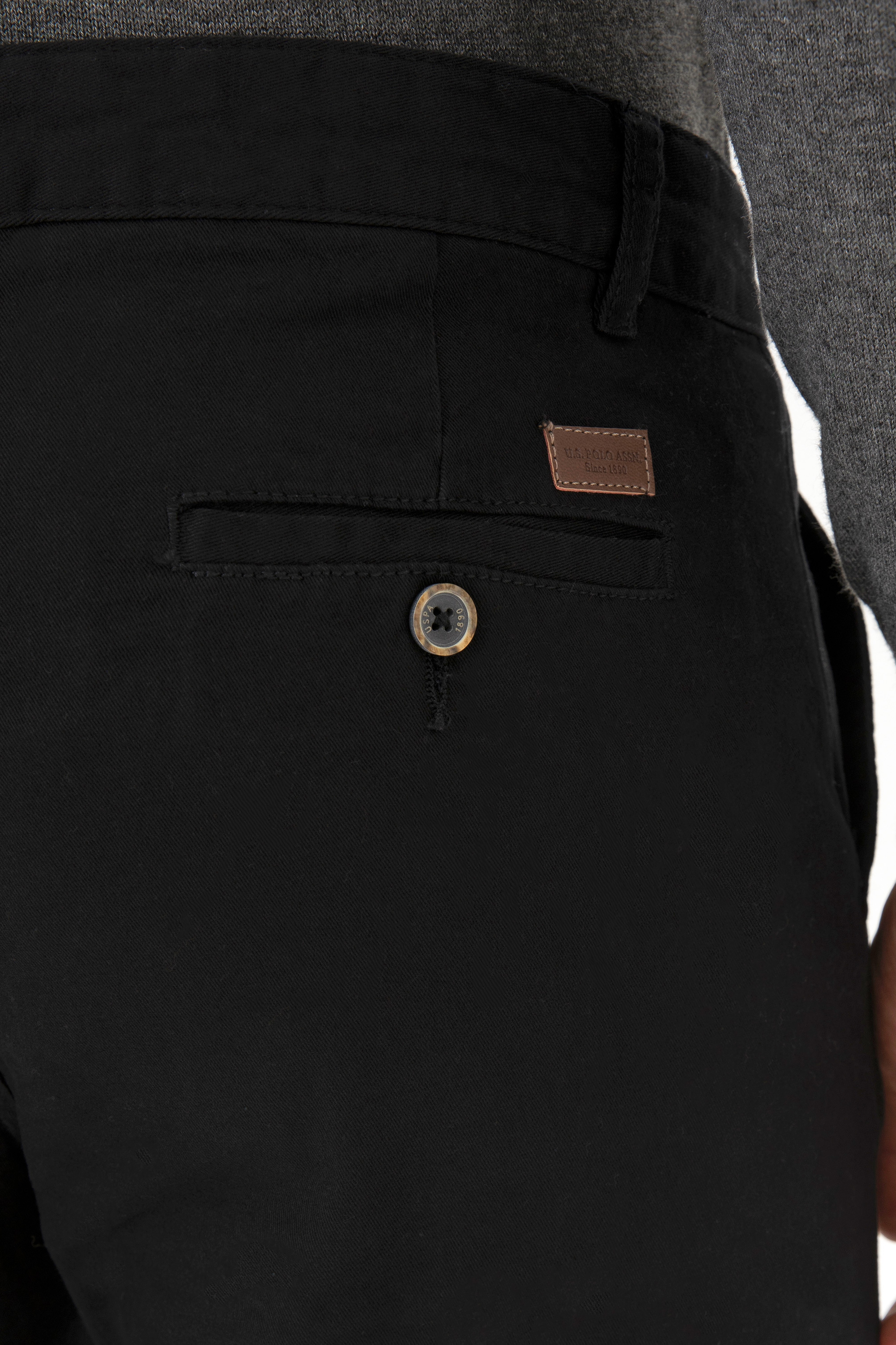 Erkek Slim Fit Siyah Kanvas Pantolon