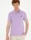 Erkek Slim Fit Polo Yaka Lila Basic Tişört