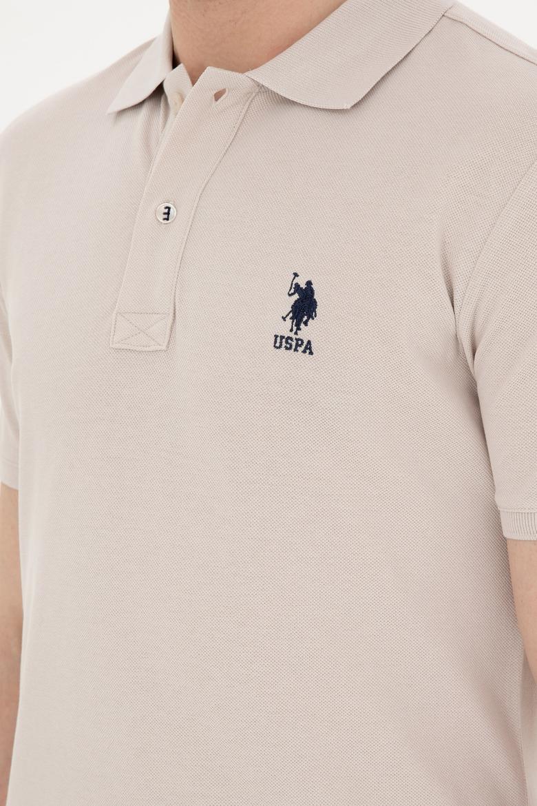 Erkek Slim Fit Polo Yaka Taş Basic Tişört - 50279613354