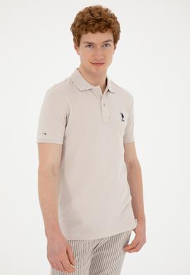 Erkek Slim Fit Polo Yaka Taş Basic Tişört - 50279613354