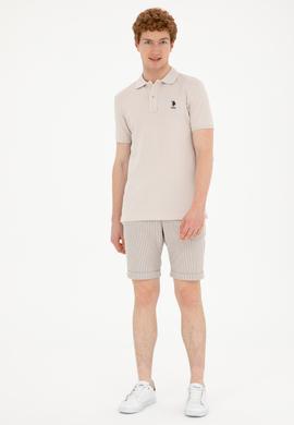 Erkek Slim Fit Polo Yaka Taş Basic Tişört - 50279613354