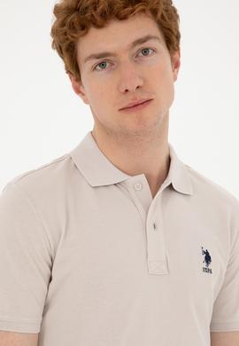 Erkek Slim Fit Polo Yaka Taş Basic Tişört - 50279613354