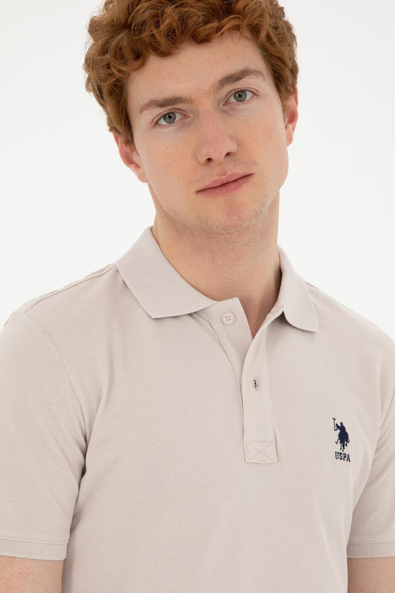 Erkek Slim Fit Polo Yaka Taş Basic Tişört - 50279613354