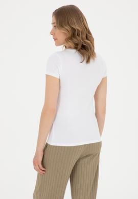 Kadın Beyaz Basic Tişört - 50280033008