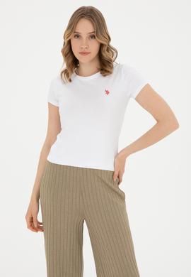 Kadın Beyaz Basic Tişört - 50280033008