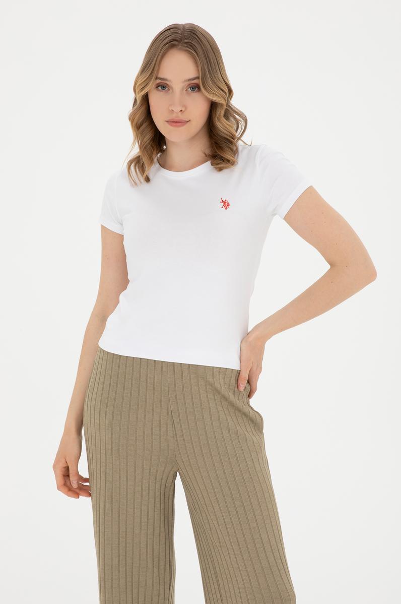 Kadın Beyaz Basic Tişört