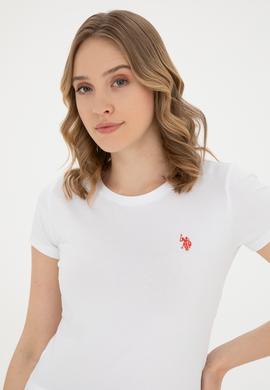 Kadın Beyaz Basic Tişört - 50280033008